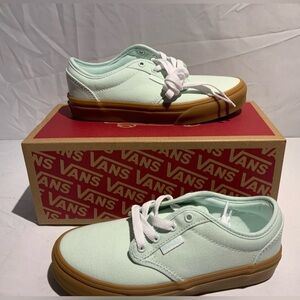VANS Atwood Unisex Kids Spa Blue Gum Canvas Sneakers Size 1
